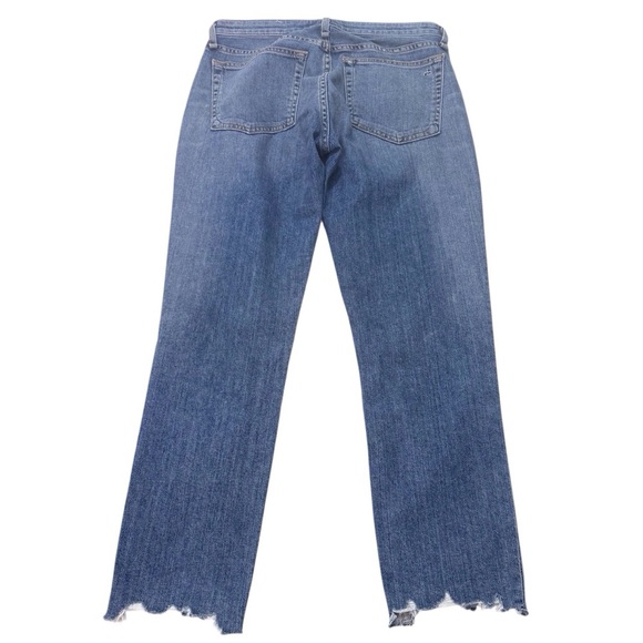 Rag & Bone Dre Low-Rise Slim Boyfriend Jeans Distressed Raw Hem Size 26 - Picture 5 of 12